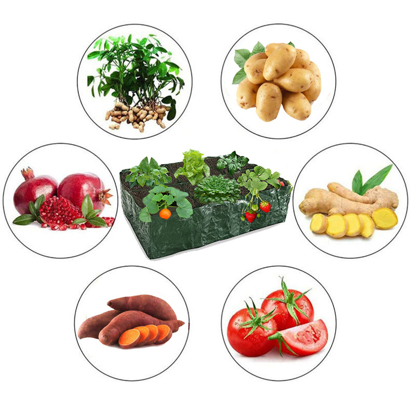 Heavy Duty Fabric Raised Bed Garden Flower Grow Bag For Vegetables Flowers Fruit — image 5