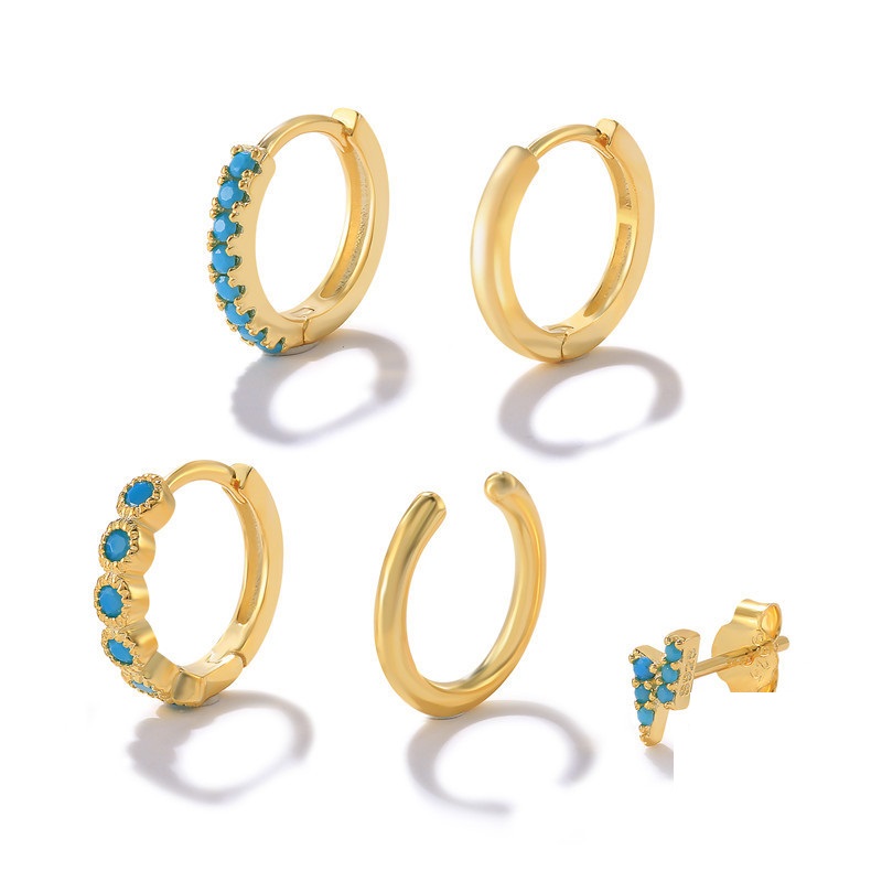 Stacked Earrings Set With Combo Set Ear Clips