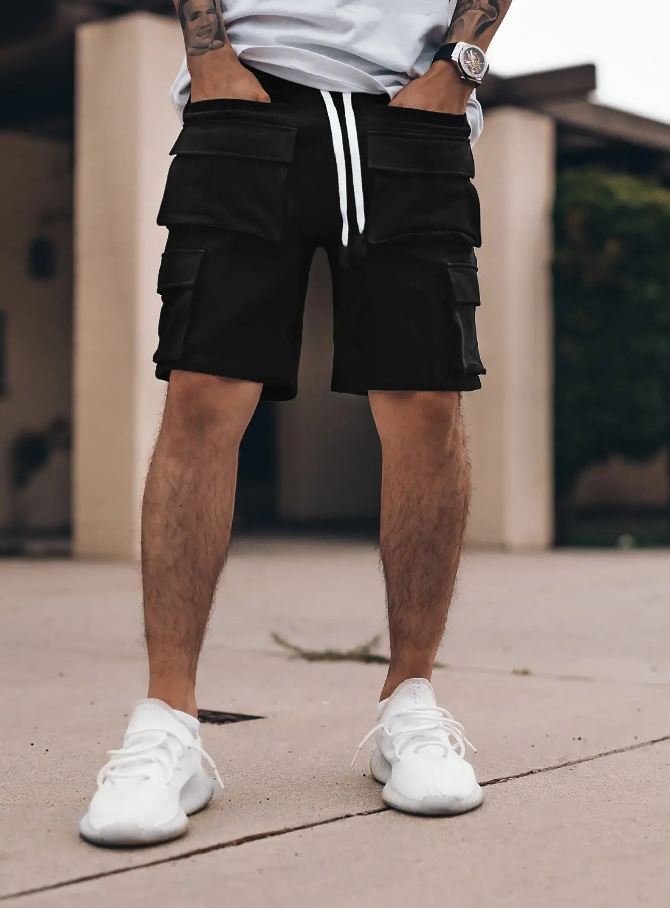Men's Sports And Leisure Tooling Multi-pocket Pants