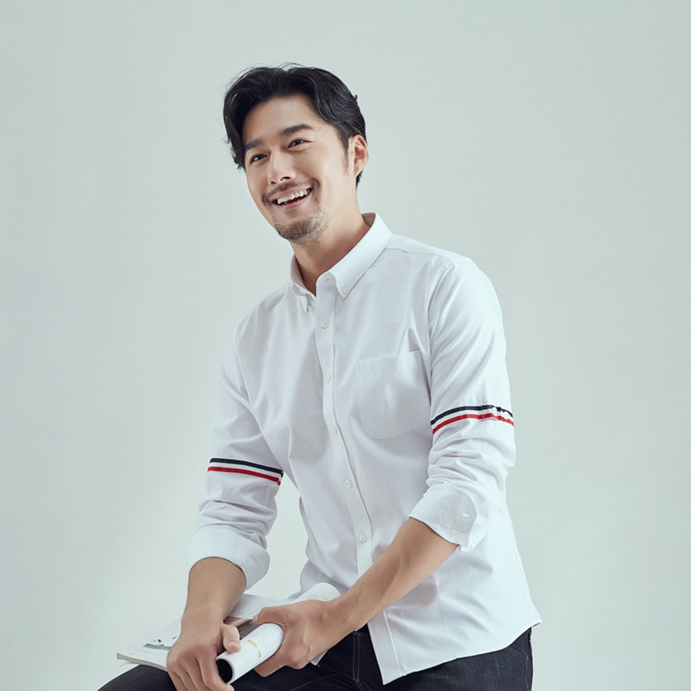 Men's Long Sleeve Shirt Casual Oxford Spun Stripes