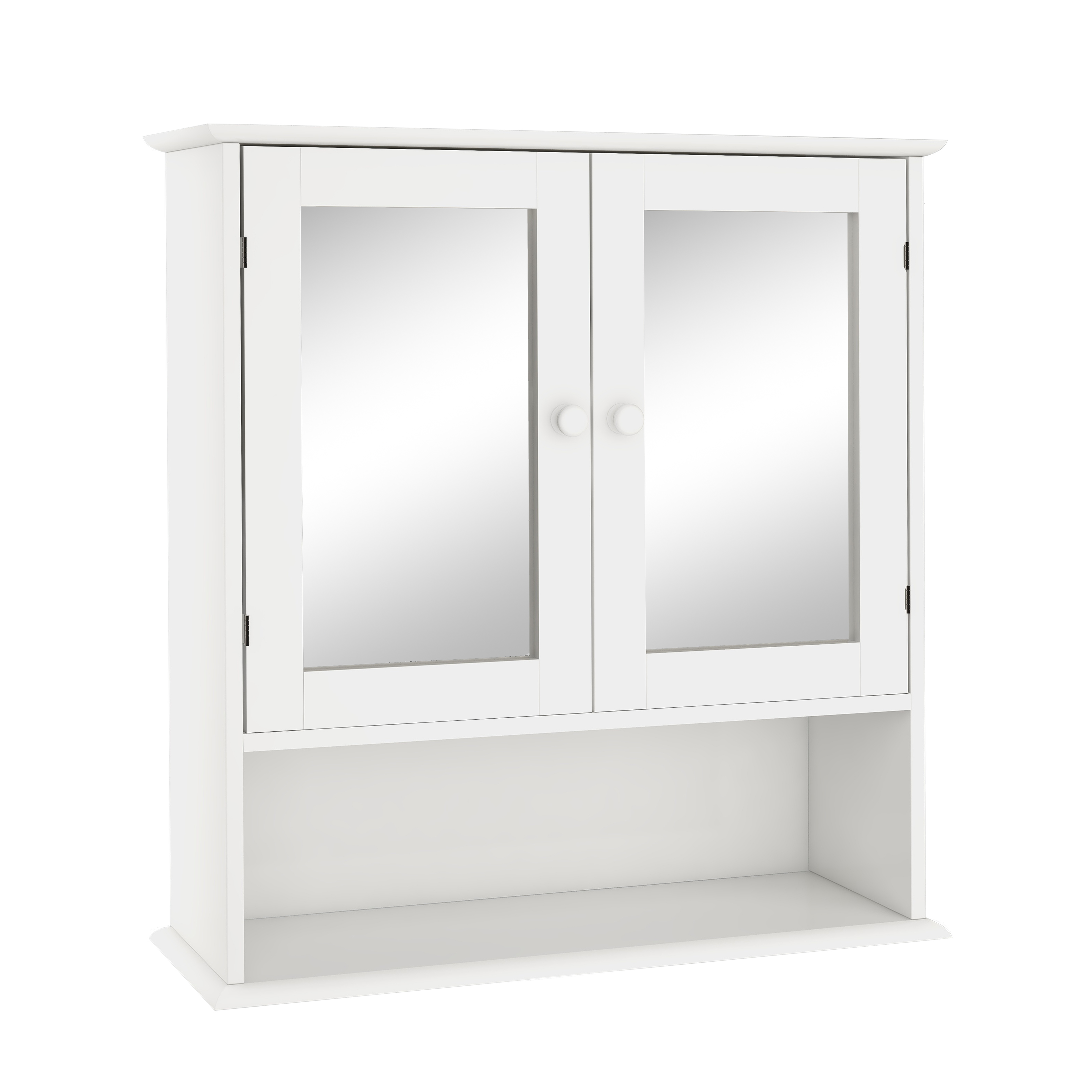 Bathroom Wall Cabinet With Double Mirror Doors And Shelves — foto 2
