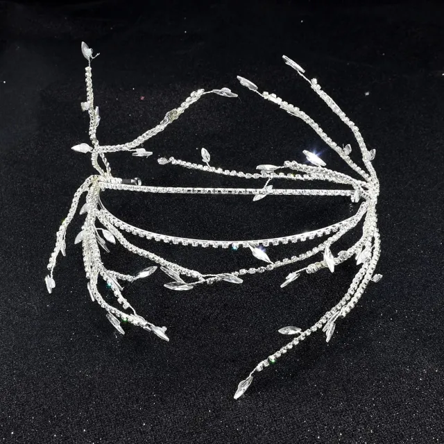 Handmade Diamond Headband Tiara Bridal Crystal Headband Silver - Shop at LoveMi