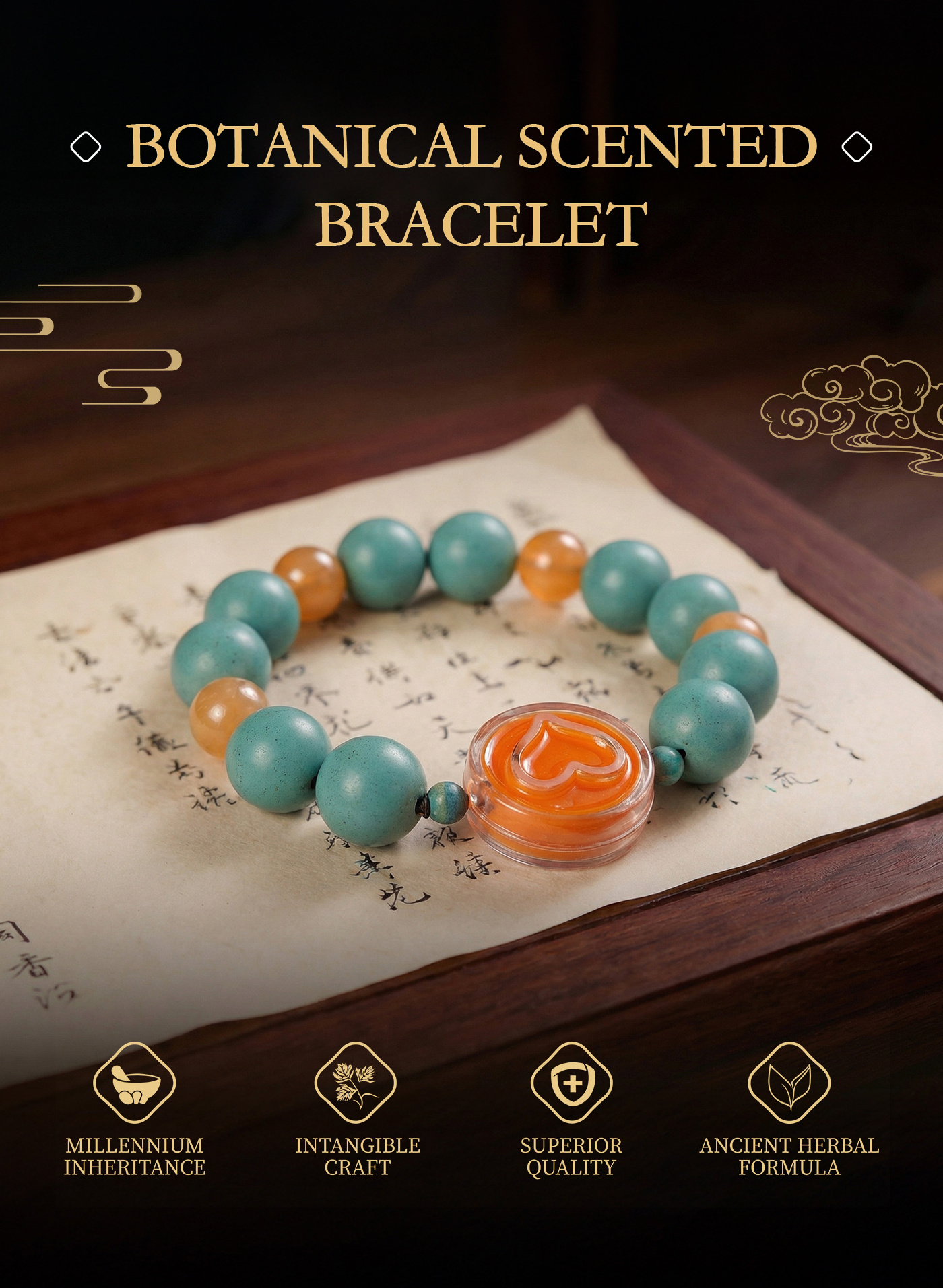 Traditional Chinese Medicine Jewelry Bead Bracelet