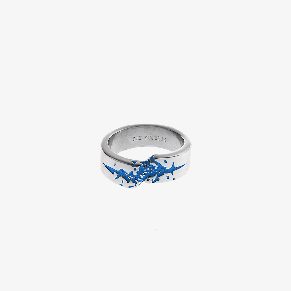 Title 4, Texture Colorful Irregular Fashion Ring, a uniq...