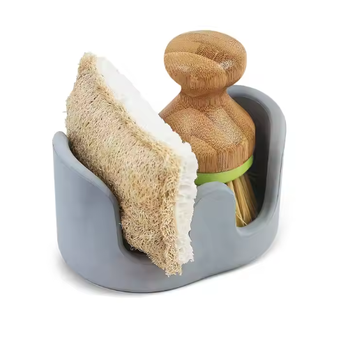 Diatom Mud Sponge Rack Kitchen & Bathroom Sink Caddy For Sponges Scrubbers