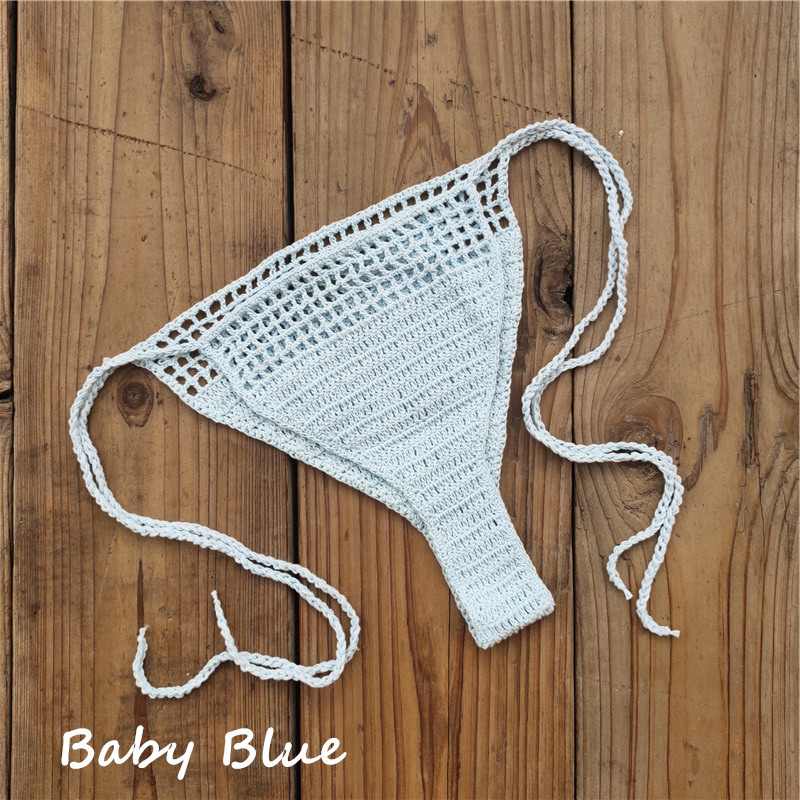 Title 13, Handmade Crochet Bikini Bottoms, Cotton Sunbath...