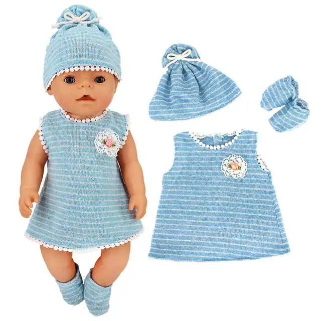 Doll Clothes Set Wool Jumpsuit Hat S