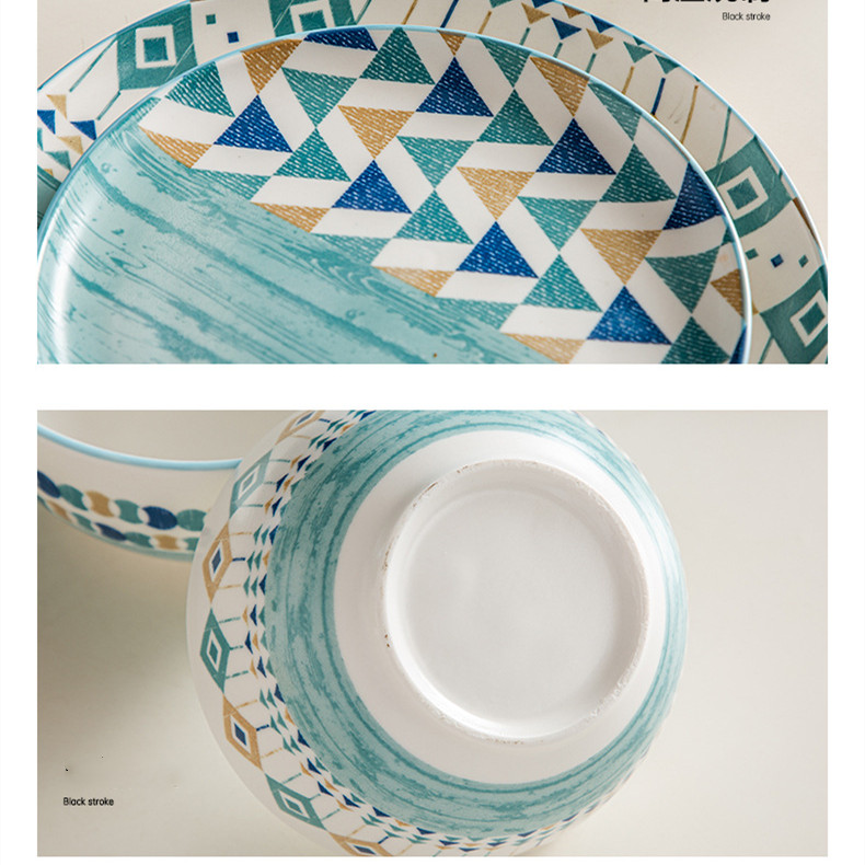 Title 4, Ceramic Dishes Set Household Nordic Style Table...