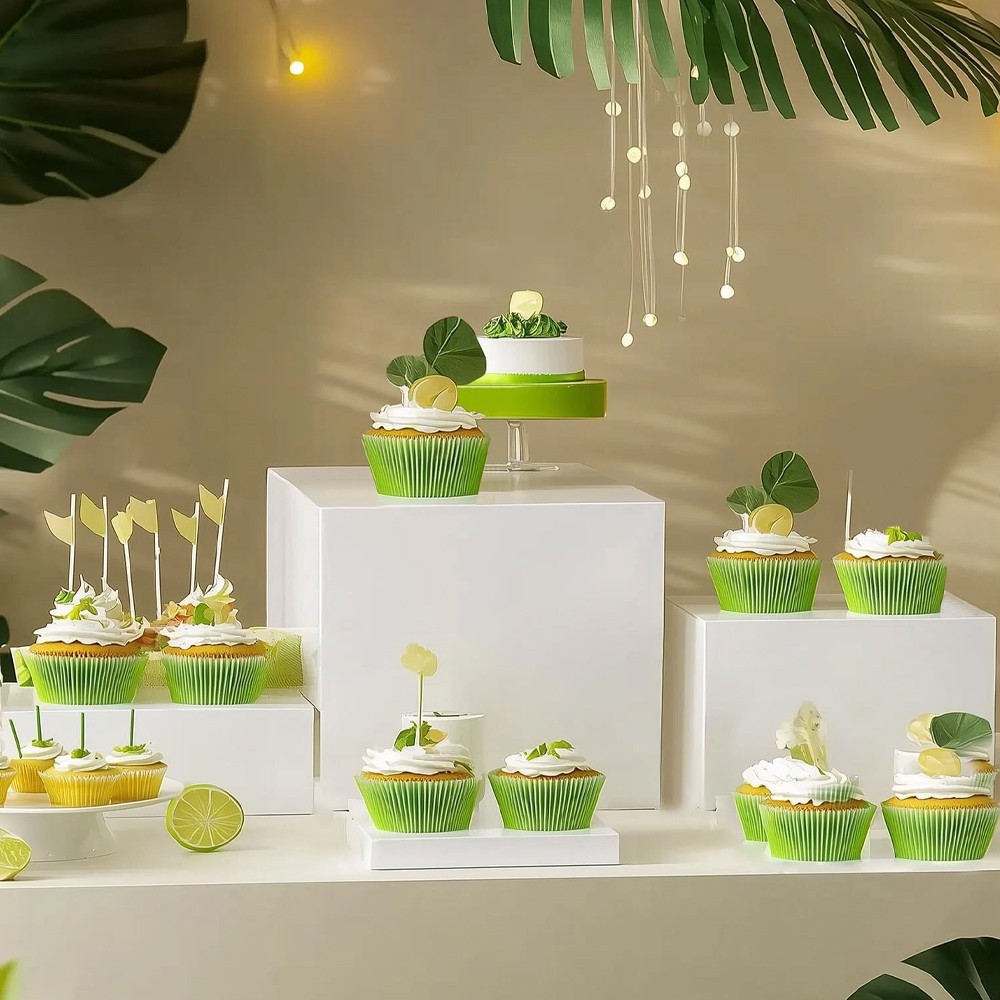 NEW 4pc Acrylic Cube Display Box Riser Nesting Stands For Dessert Cake Uk — image 12