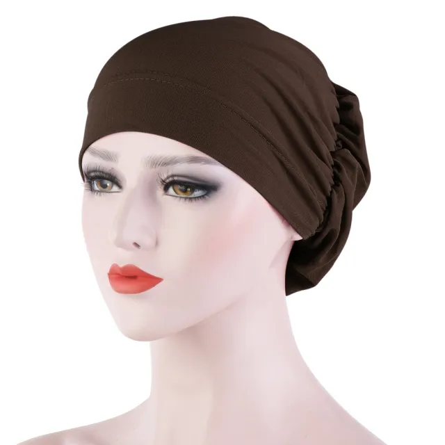 Baotou Night Cap Turban Crystal Hemp Multicolor Dark Coffee - Shop at LoveMi