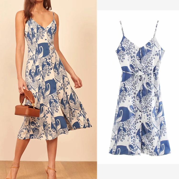 Women’s Floral Sling (Spaghetti Strap) Dress – Breezy Summer Style