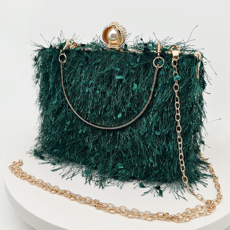 Tassel Handbags Women Dress Party Evening Bag Fashion Luxury Designer Square Bags Crossbody Shoulder Bag Ladies - Image 3