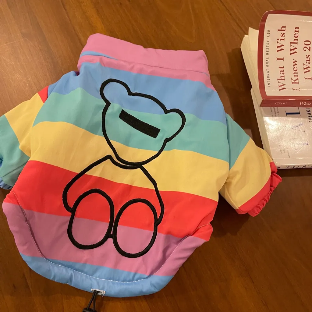 Pet Clothes Fighting Pug Schnauzer Teddy - Rainbow Colors