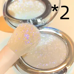 Monochrome Eye Shadow Fluorescent Eg9 - 2Pcs White Sugar Eye Shadow - View 1