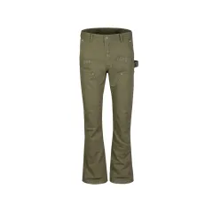 Trousers Unisex Washed Distressed Army Green Jeans - Green - View 1