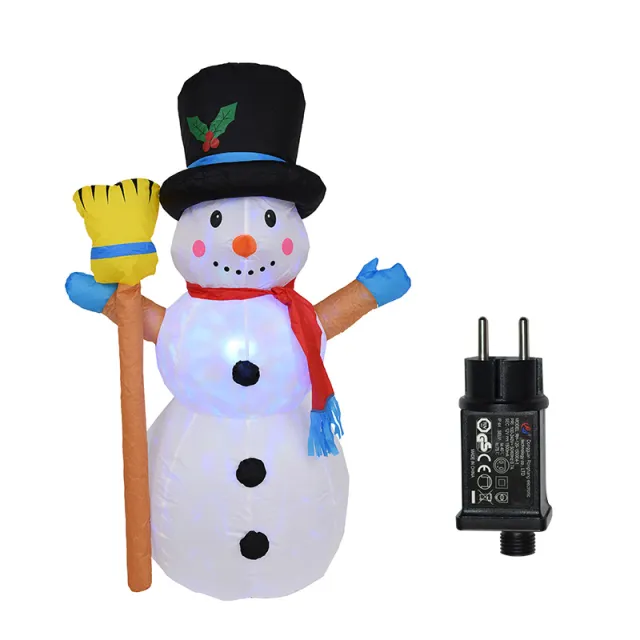 LED Light Inflatable Model Christmas Snowman Colorful Rotate Airblown Dolls Toys For Holiday Household Party Accessory Eu - Shop at LoveMi