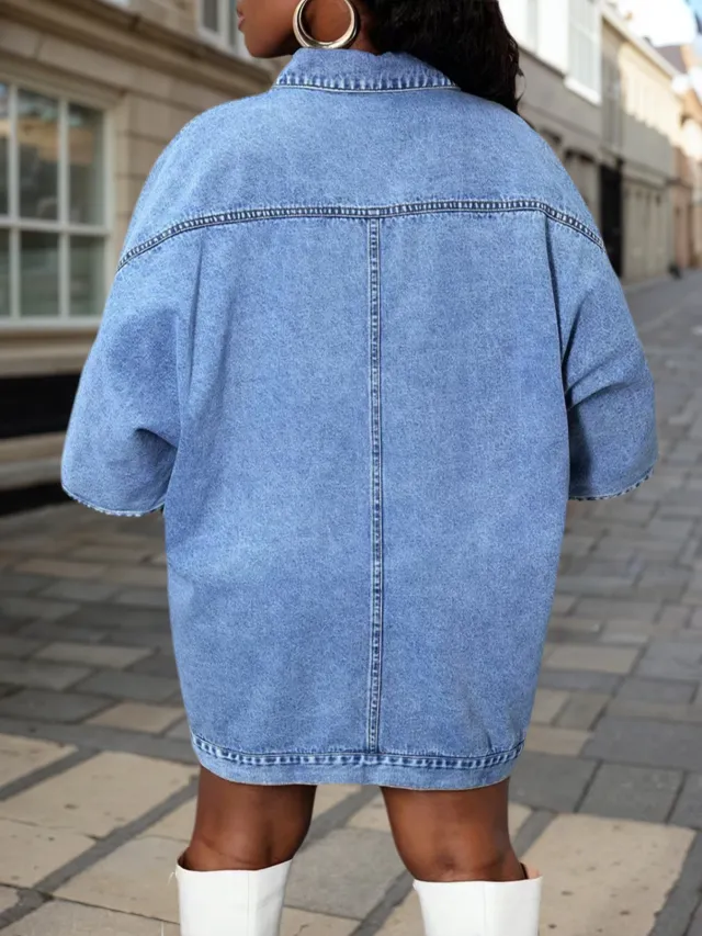 New Women's Fashion Street Style Sleeveless Shawl Loose Denim Jacket - Shop at LoveMi