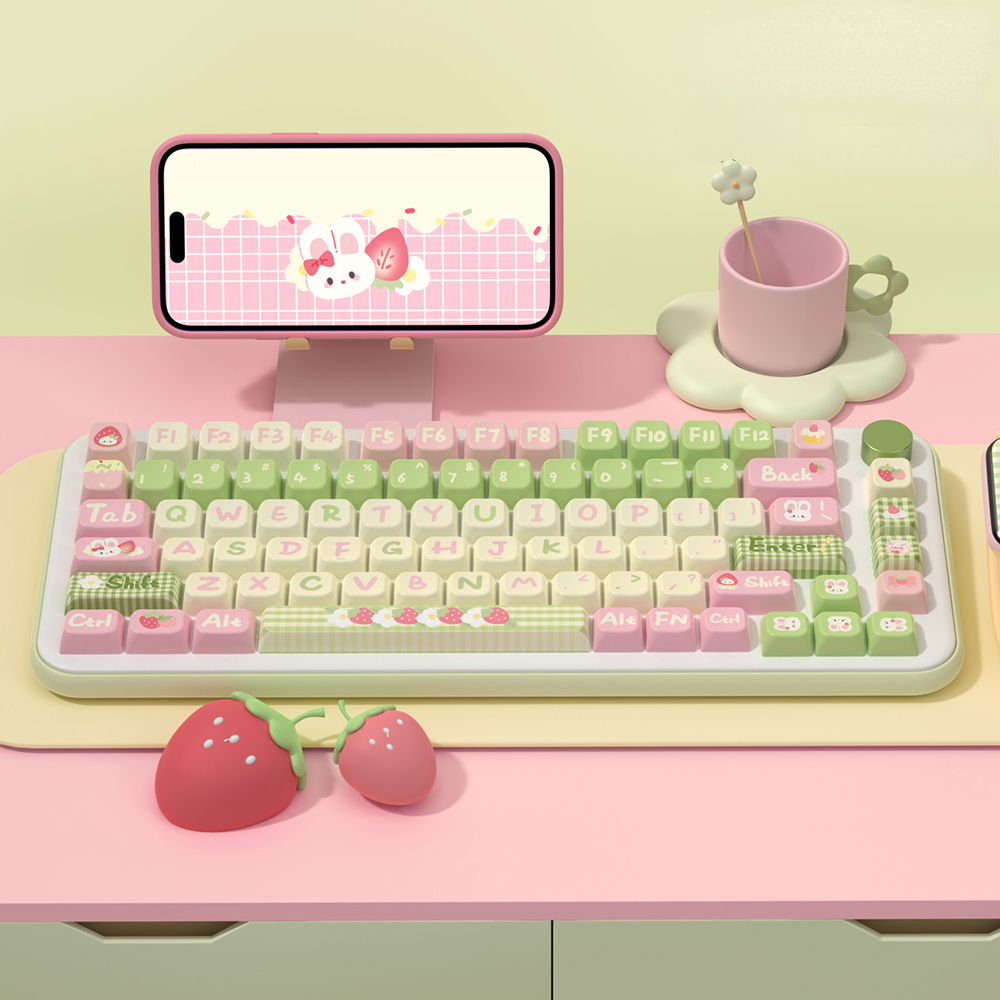 Title 1, Strawberry Milk Bunny Cute MDA Key Cap