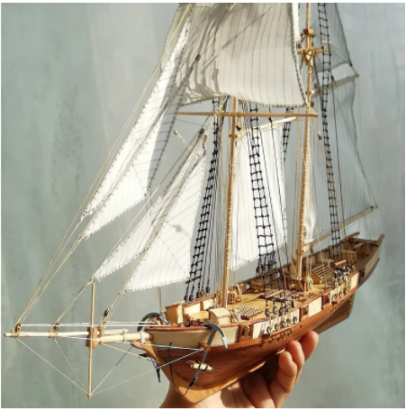 DIY Boat Model Kit Wooden Antique Boat Building Kit 5