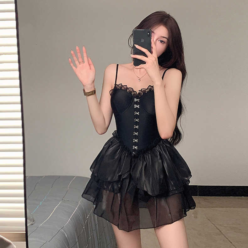 Steel Bracket Skirt One-piece Swimsuit Hot Spring Slim Fit Slimming