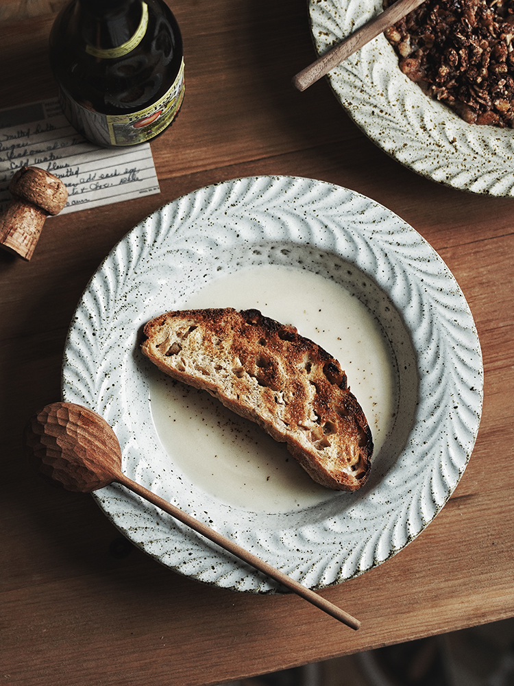 Stoneware Deep Dish Nordic Restaurant Large Soup Plate