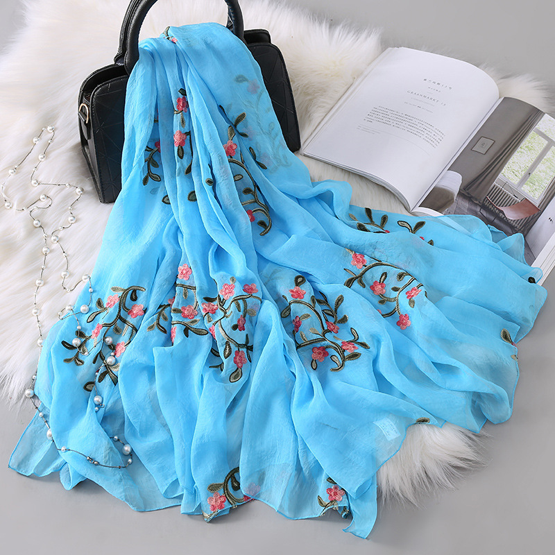 New Autumn And Winter Women's Long Embroidered Scarf