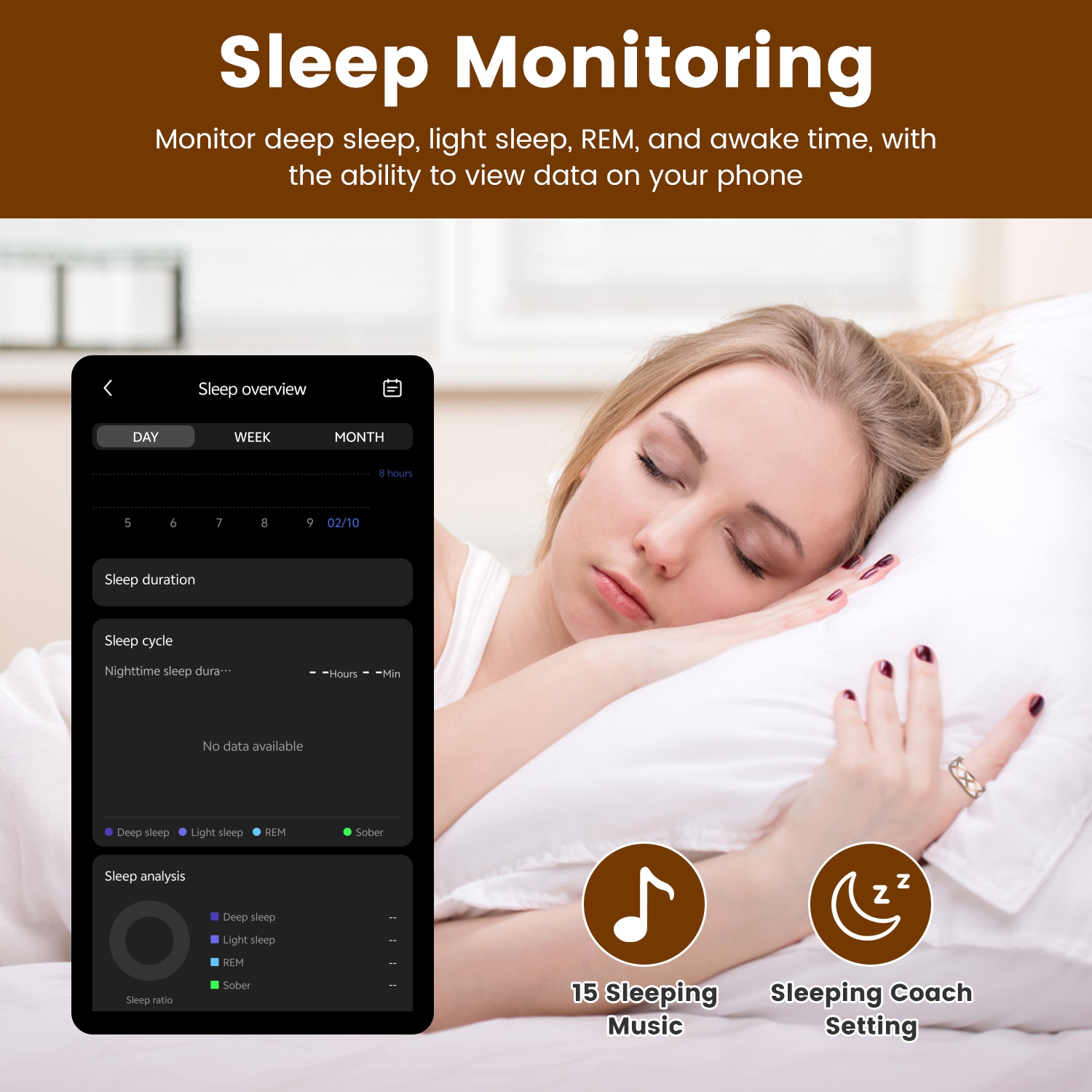 Smart Ring Health Tracker Fitness Sleep Stress HRV Tracker With Charging Case Magnetic Charging Cable For Women & Men Compatible With IOS & Android 7-Day Battery Life Size 7 Size 8 Size9 Size10