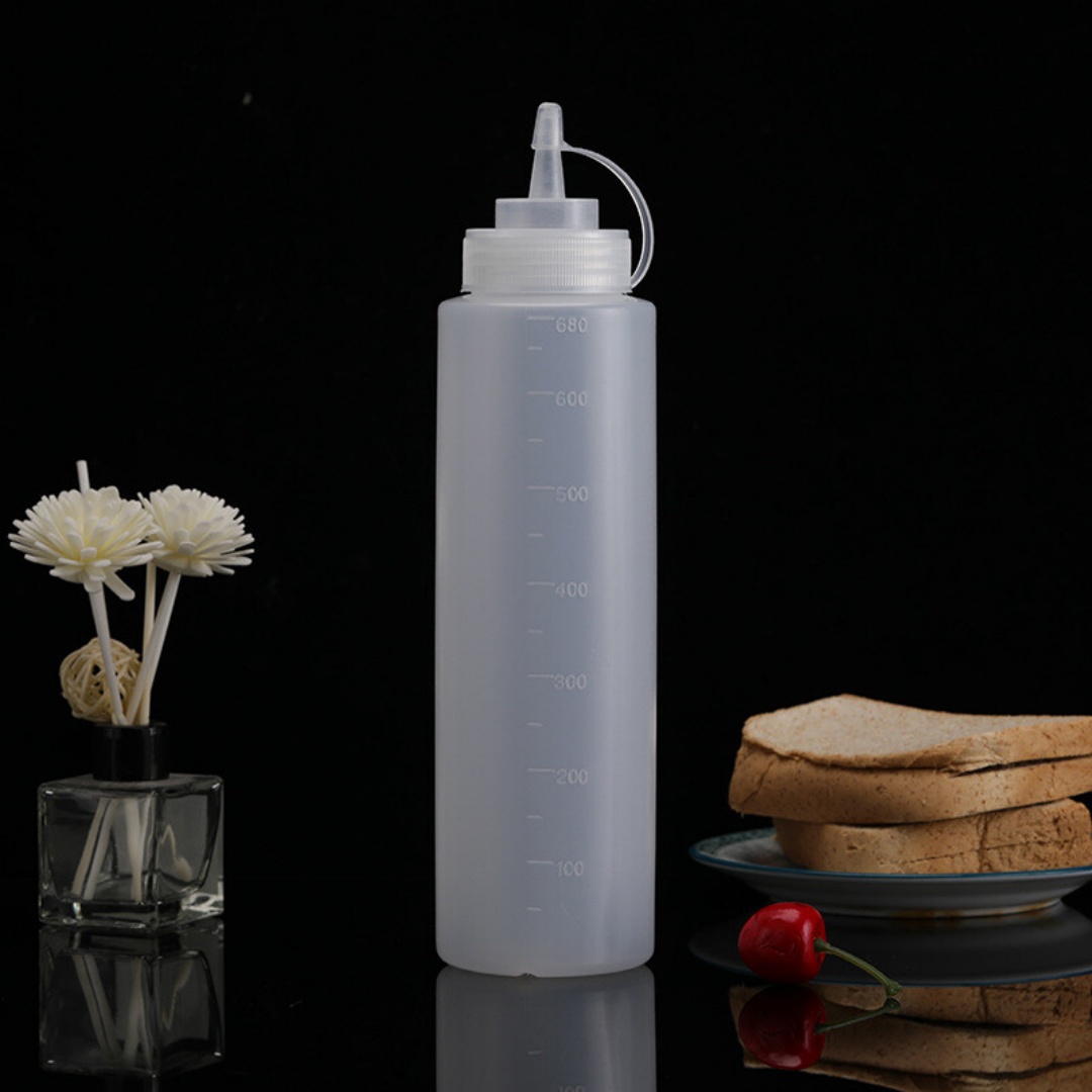 8 Pack Plastic Squeeze Sauce Bottles Kitchen Condiment Dispenser 500ml — image 4