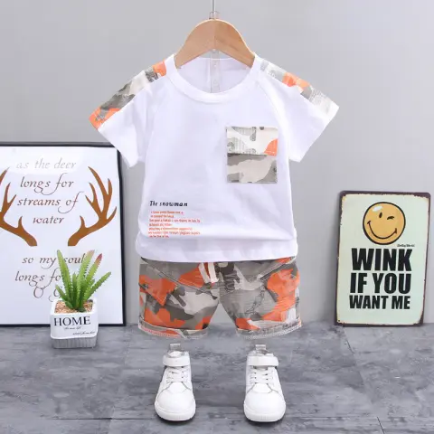 Boys' Casual Children's Clothing Short-sleeved Shorts