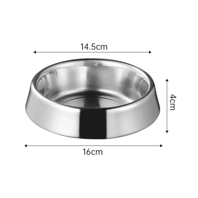 Thick Stainless Steel Bowl For Pets Bite Resistant Anti Spillilent, Anti Fall, Easy To Wash, Non Slip 400Ml - Shop at LoveMi