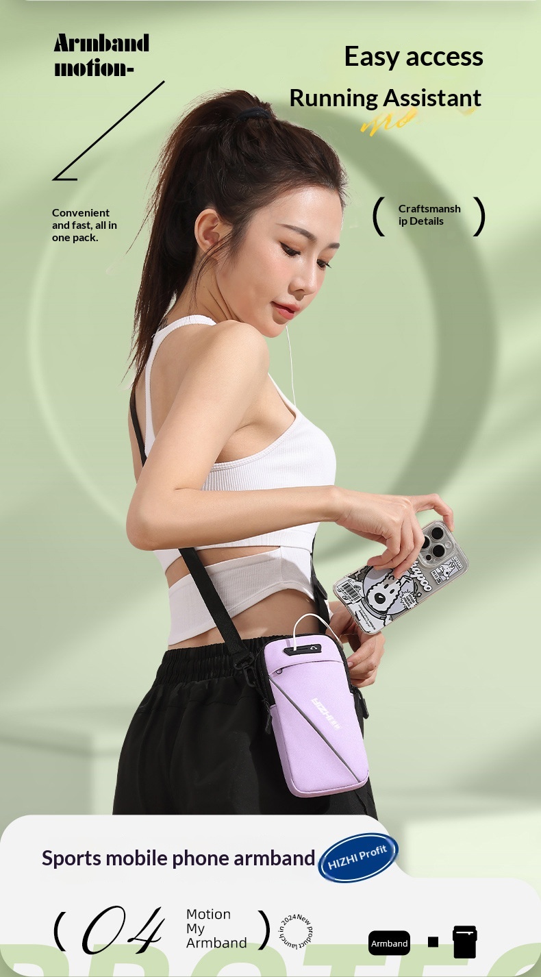 Running Phone Armband, Unisex Crossbody Phone Bag, Sports And Fitness