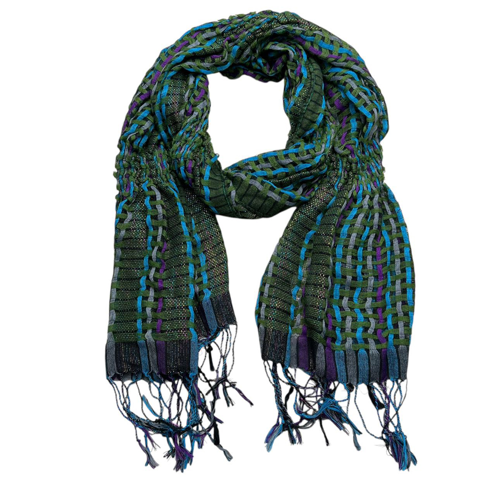 2pcs  Olive Yarn Dyed Scarf,Military Chic Scarf,Versatile Everyday Scarf ,Pairs With All Casual Outfits,Office Appropriate Subtlety For Women Men