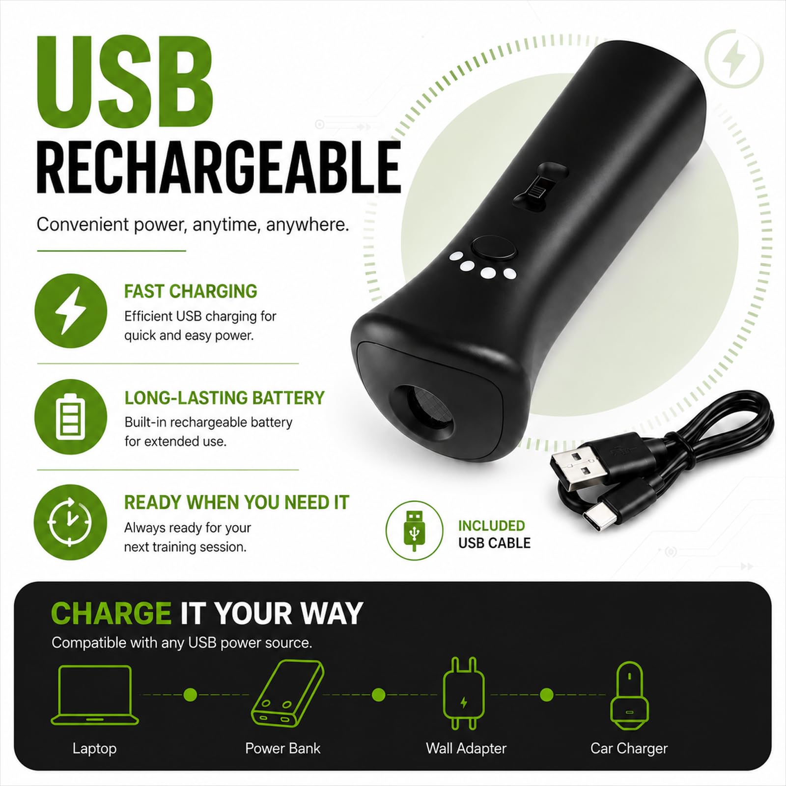Trainer Ultrasonic For Dogs, Anti Barking Device For Dogs, 32 Ft Range Barks No More, Dog Training Device Safe & Rechargeable For Indoor &Outdoor — foto 8