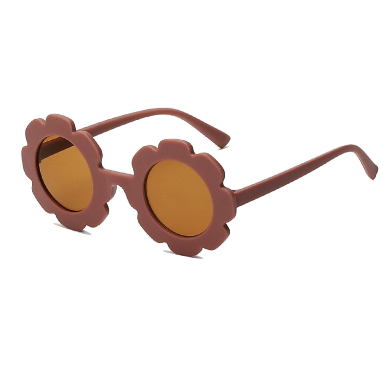 Children's Cute Sunflower Round Frame Sunglasses - Image 4