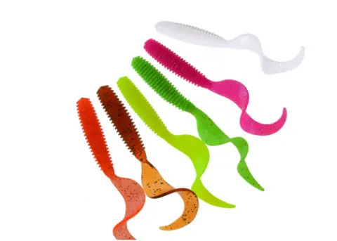 Soft Plastic Artificial Isca Pesca Tail Protein Grub Lure