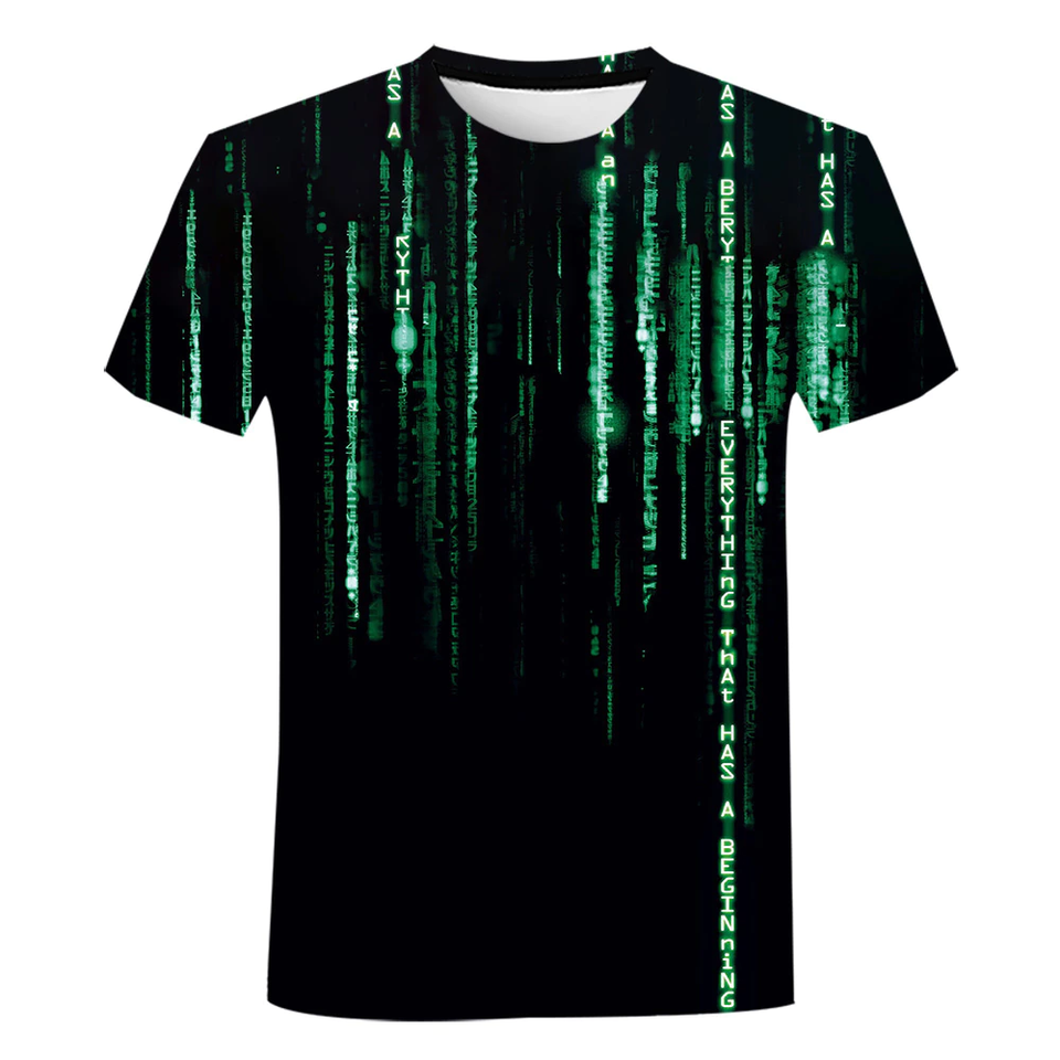 3D Digital Printing Short Sleeve Top Fashion T-shirt