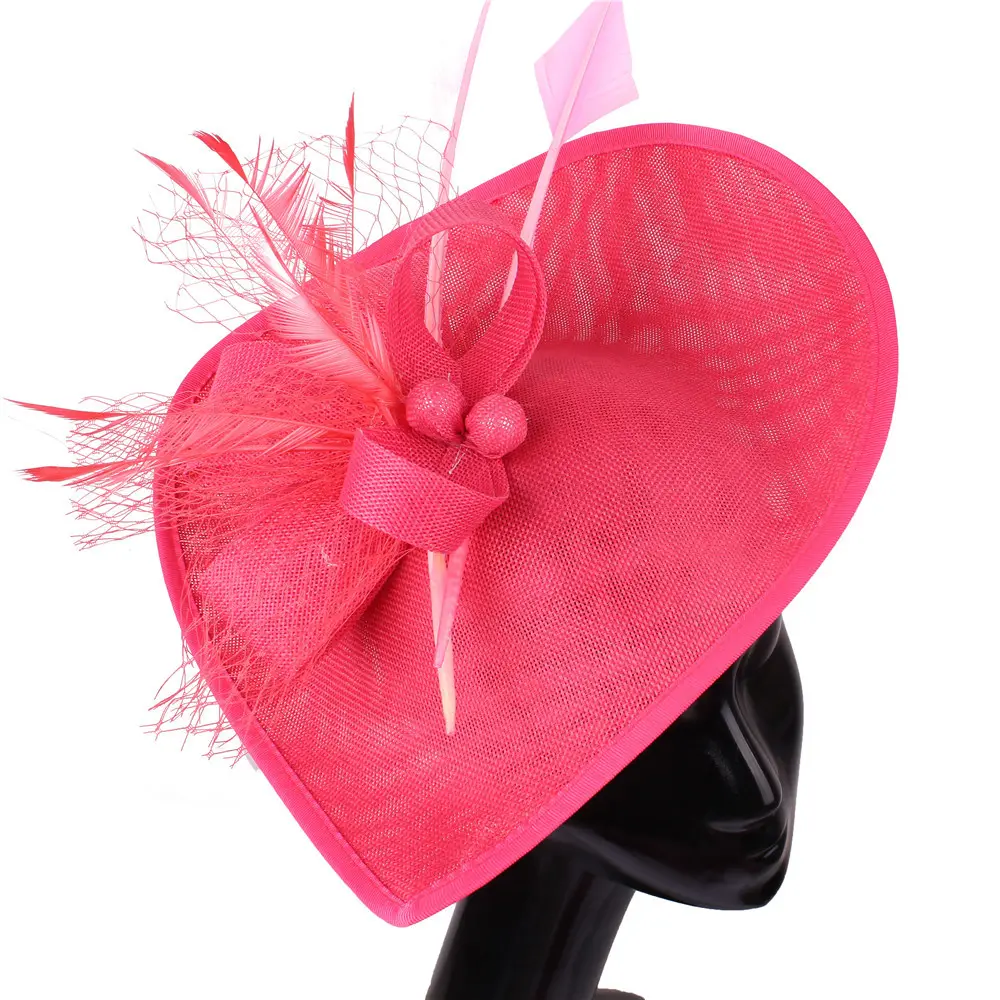 Retro Restaurant Party Headdress Ladies Banquet Hat Feather Hair