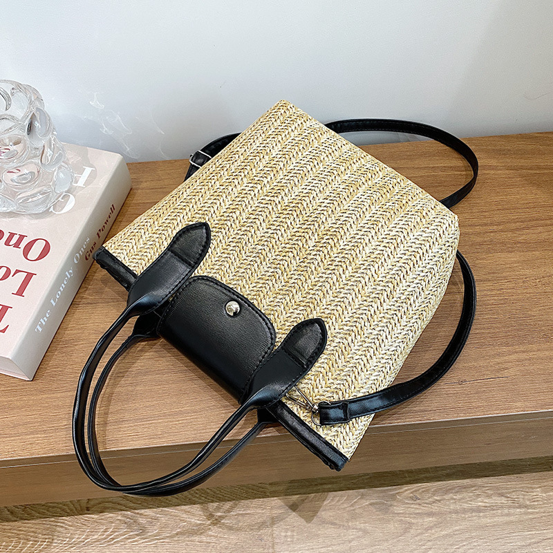 Ladies New Large Capacity Straw Tote Bag