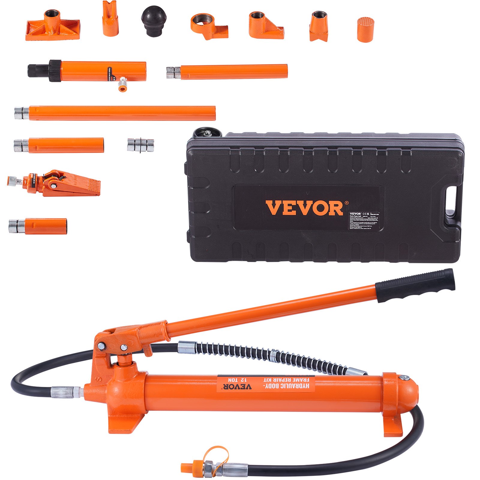 12 Ton Porta Power Kit Hydraulic Ram med 4.6 Ft 1.4 M Oil - Miniatyr 3