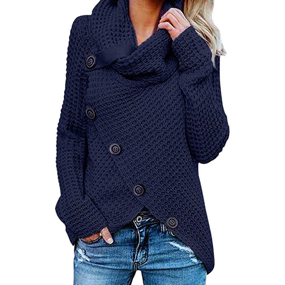 Ladies Long Sleeve Irregular Knit Sweater