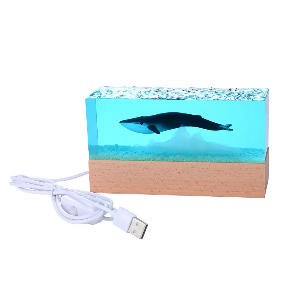 Modern Light Luxury Senior Niche Friends Gifts Resin Whale Lighting Ornaments