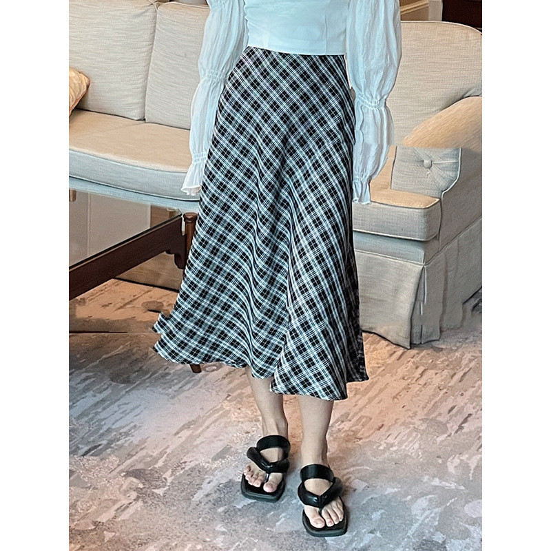 Black Skirt Women's High Waist One Step