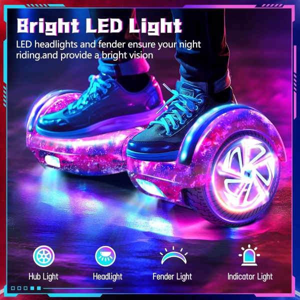Electric Scooters LED Self-Balancing Scooter Hoverboard For Kids Bluetooth