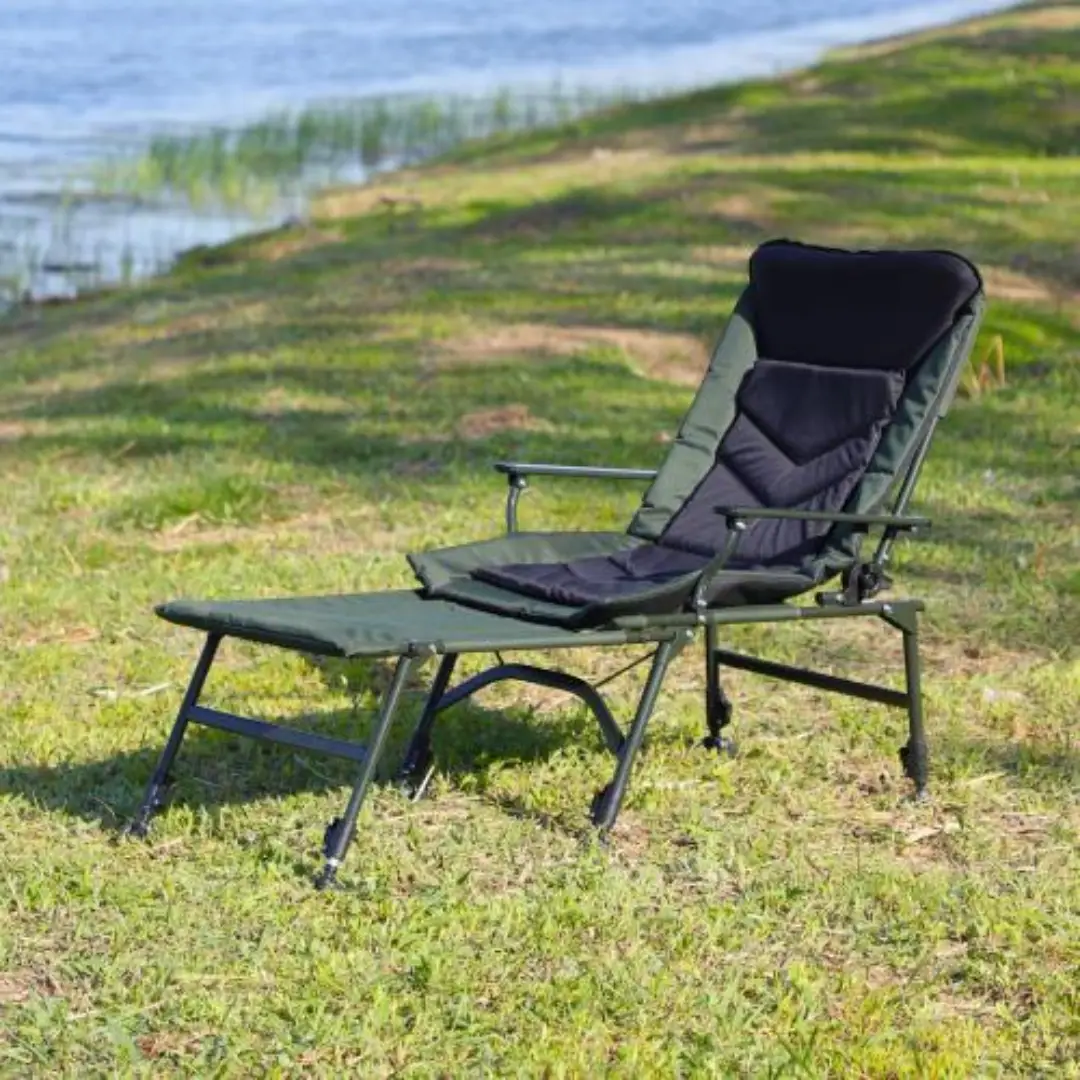 Camping Lounge Chair With Removable Footrest