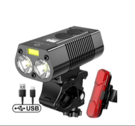 USB rechargeable outdoor waterproof light power display mountain night riding light — foto 5