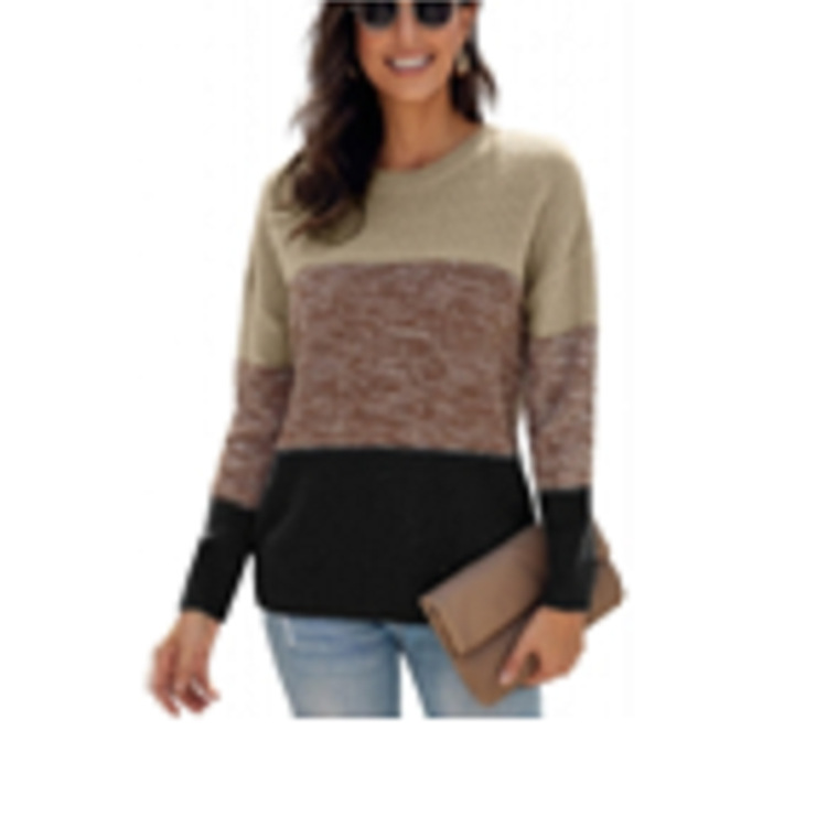 Title 4, Maglione pullover a blocchi di colore a righe d...