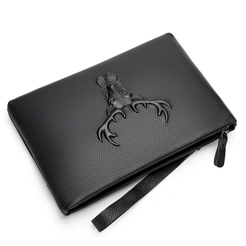 First Layer Cowhide Envelope Men's Clutch Bag — foto 2