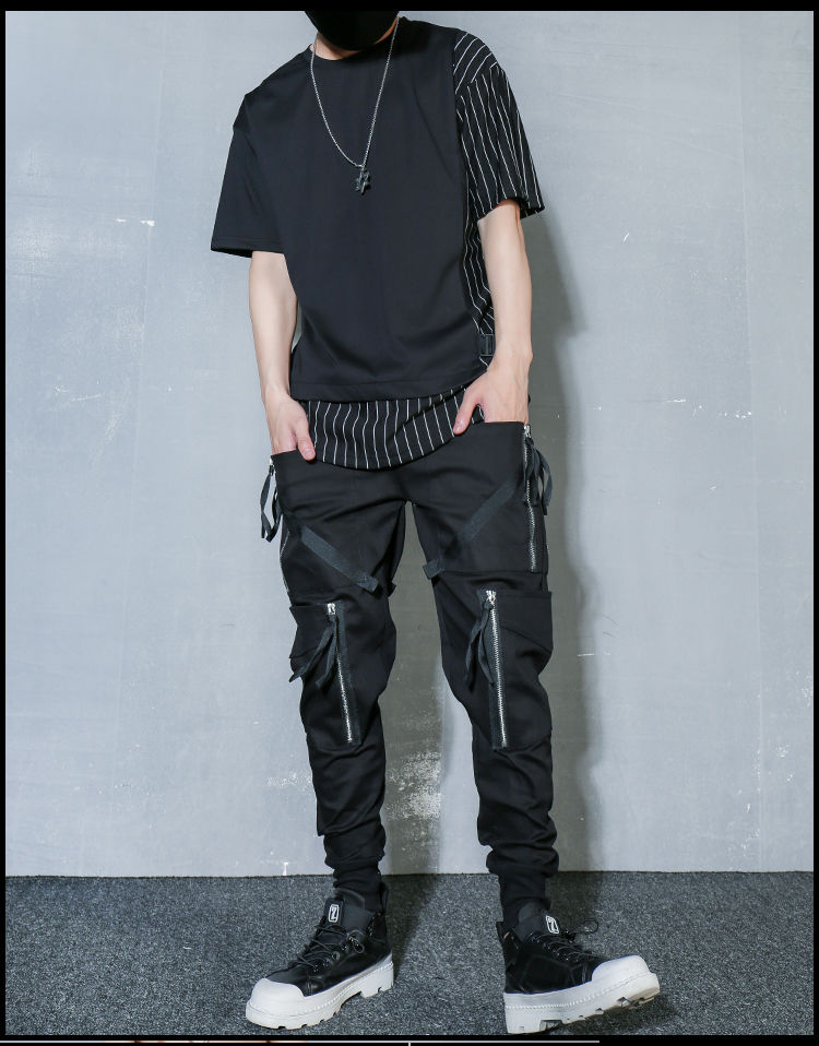 Title 5, Cotton Loose Strap Multi Pocket Pants