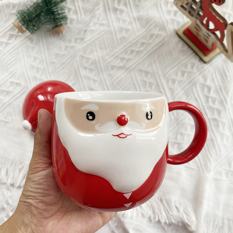 Title 6, Christmas Ceramic Mug Student Gift Cute Cartoon