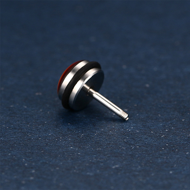 Rainbow Pride Titanium Steel Six Color Stud Earrings